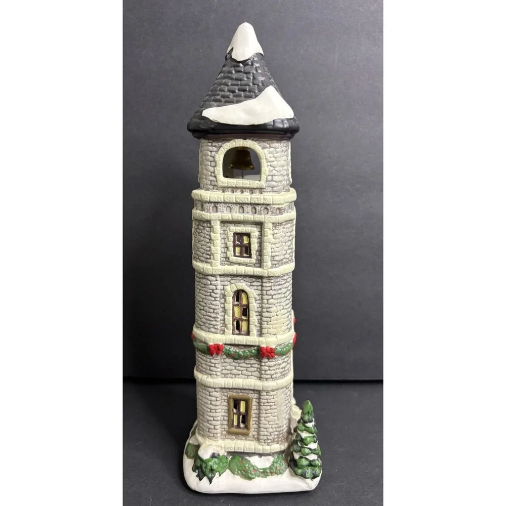 St Nicholas Square Clocktower Christmas Village in Box NO LIGHT